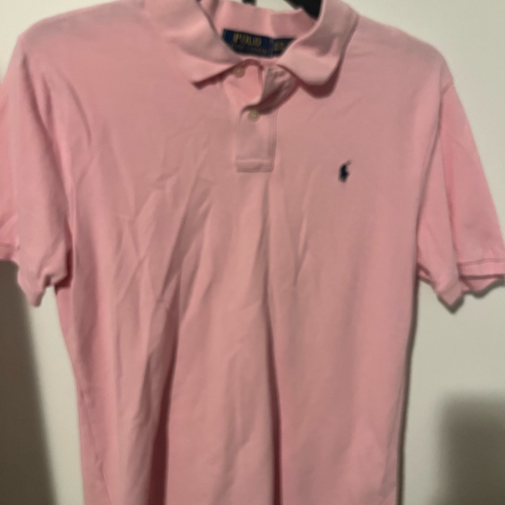 Ralph Lauren Pink Polo Shirt Classic Style. Youth. XL